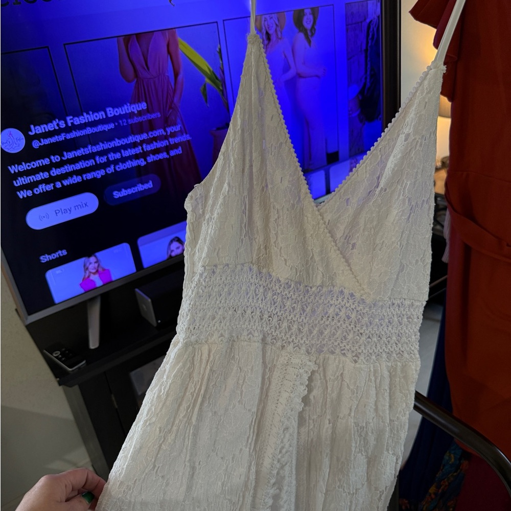 Ruching Smocking Jumpsuit Summer Slip V Neck Backless Maxi High Low